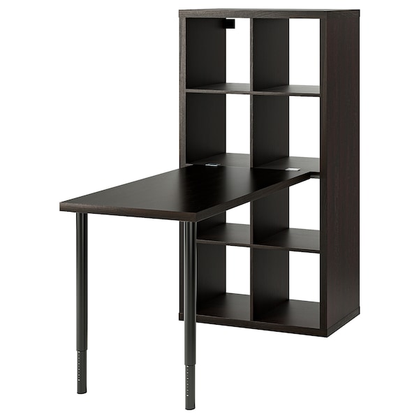 IKEA KALLAX / LINNMON workstation, black/black-brown, 30 3/8x54 3/4x57 7/8 in , IKEA Sale | 57613ZTLX