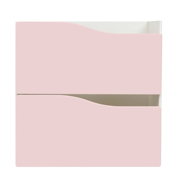 IKEA KALLAX insert with 2 drawers, wave shaped/pale pink, 13x13 in , IKEA Sale | 46075EHLO