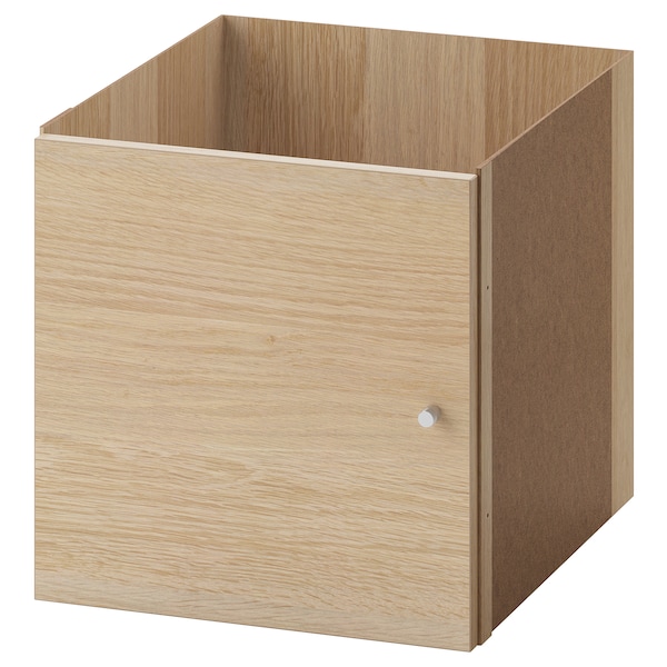 IKEA KALLAX insert with door, white stained oak effect, 13x13 in , IKEA Sale | 70913XLTG