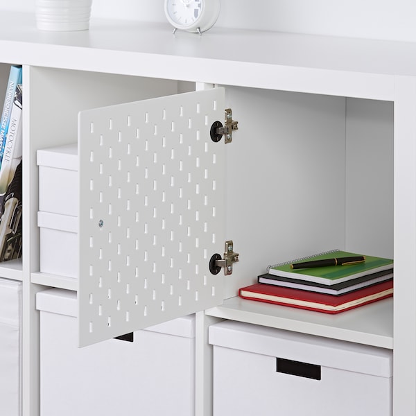 IKEA KALLAX insert with pegboard, white, 13x13 in , IKEA Sale | 47608YWFO