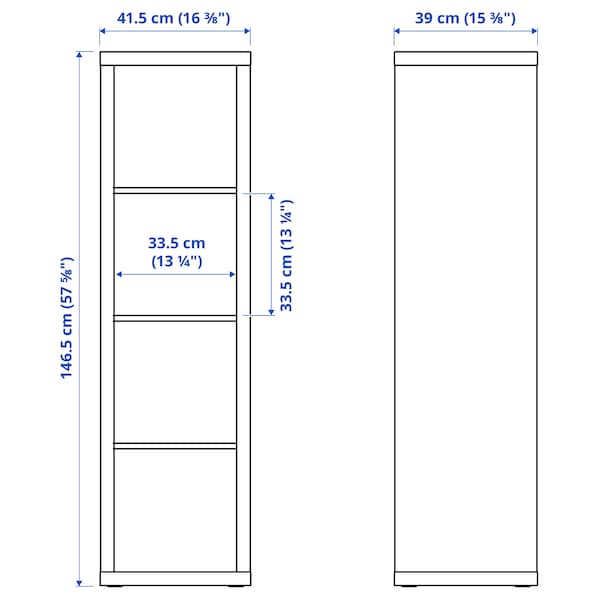 IKEA KALLAX shelf unit, white stained oak effect, 16 3/8x57 5/8 in , IKEA Sale | 49702FSXT