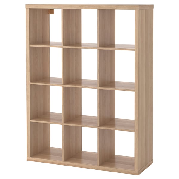 IKEA KALLAX shelf unit, white stained oak effect, 43 7/8x57 5/8 in , IKEA Sale | 87253HTPY