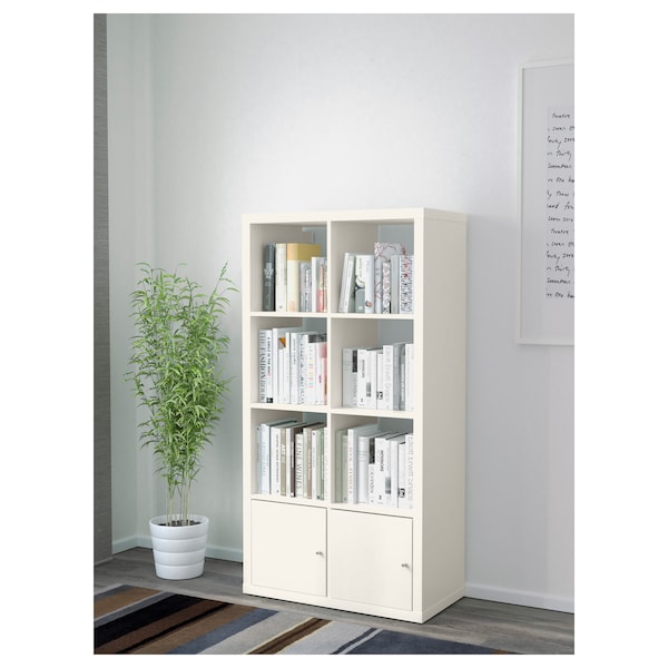 IKEA KALLAX shelf unit with doors, white, 30 3/8x57 7/8 in , IKEA Sale | 84057CWLG