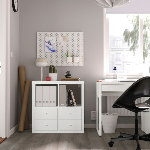 IKEA KALLAX shelving unit, with 4 drawers/white, 30 3/8x30 3/8 in , IKEA Sale | 60138SRON