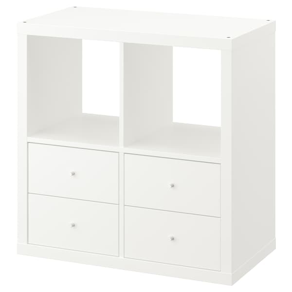 IKEA KALLAX shelving unit, with 4 drawers/white, 30 3/8x30 3/8 in , IKEA Sale | 60138SRON