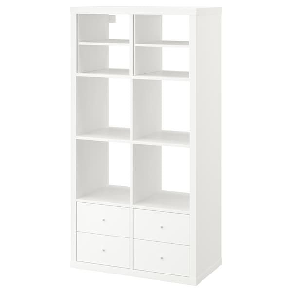 IKEA KALLAX shelving unit, with 4 drawers/with 2 shelf inserts white, 57 7/8x30 3/8 in , IKEA Sale | 52731UBAC