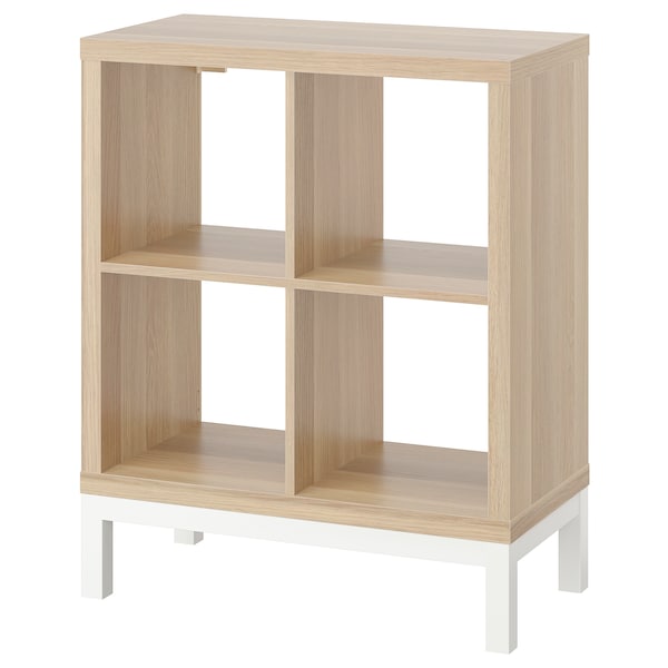 IKEA KALLAX shelving unit with underframe, white stained oak effect/white, 30 3/8x37 in , IKEA Sale | 59261CGRD