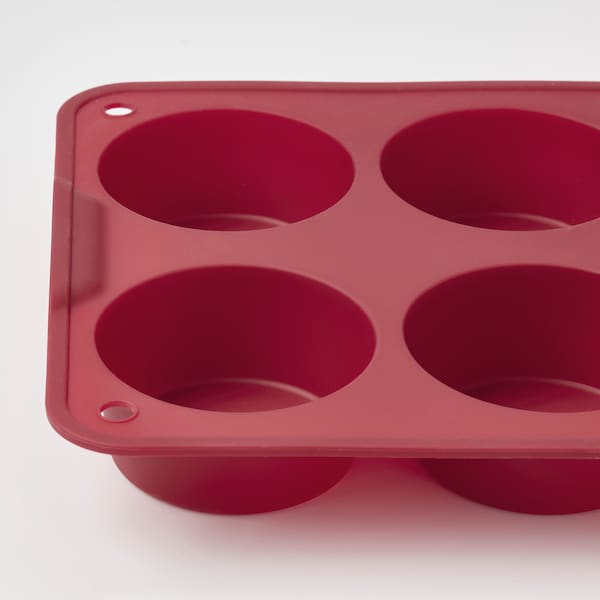 IKEA KANTNÅL muffin mold, dark red, 7x11 ¾ in , IKEA Sale | 16579QEDN