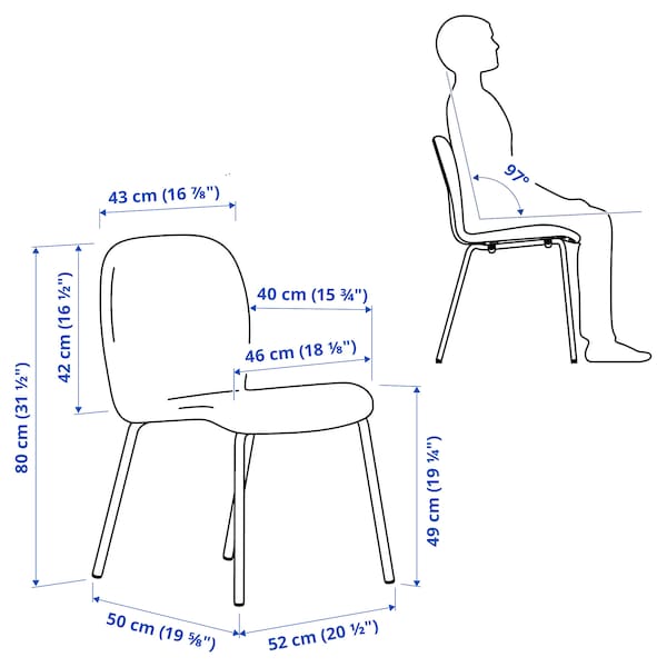 IKEA KARLPETTER chair, Gunnared light blue/Sefast chrome plated , IKEA Sale | 97354RQVK