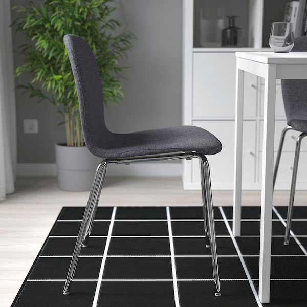 IKEA KARLPETTER chair, Gunnared medium gray/Sefast chrome plated , IKEA Sale | 75908AQYG