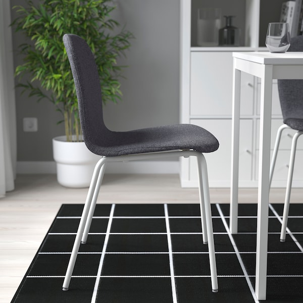 IKEA KARLPETTER chair, Gunnared medium gray/Sefast white , IKEA Sale | 21758FSDI