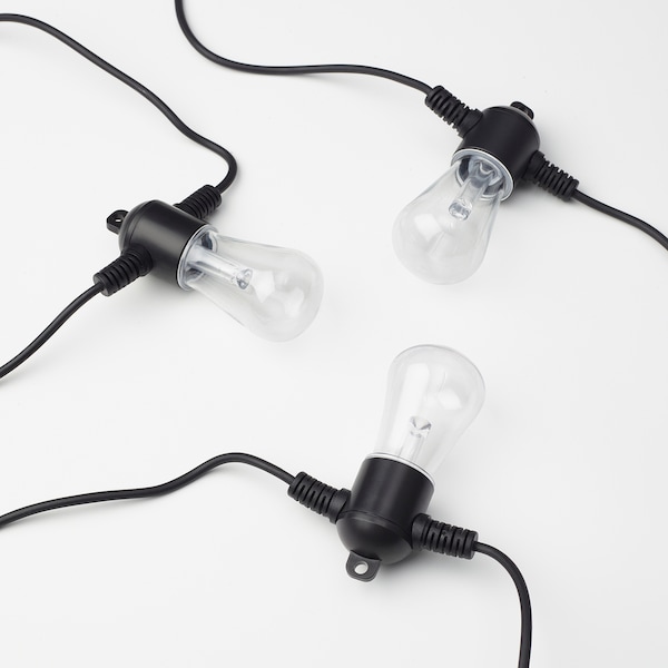 IKEA KASTTÅG LED string light with 24 lights, black/outdoor , IKEA Sale | 70138WIBA