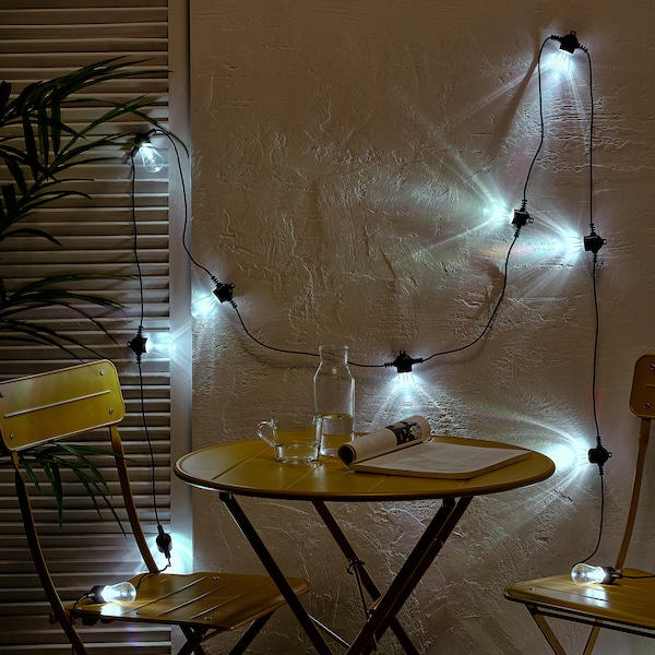 IKEA KASTTÅG LED string light with 24 lights, black/outdoor , IKEA Sale | 70138WIBA