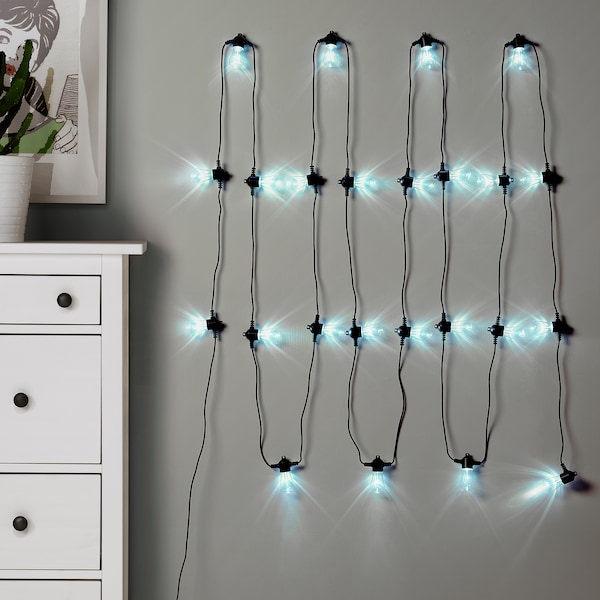 IKEA KASTTÅG LED string light with 24 lights, black/outdoor , IKEA Sale | 70138WIBA