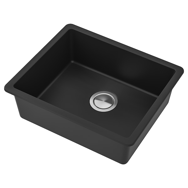 IKEA KILSVIKEN sink, black quartz composite, 22x18 1/8 in , IKEA Sale | 86297EHUG