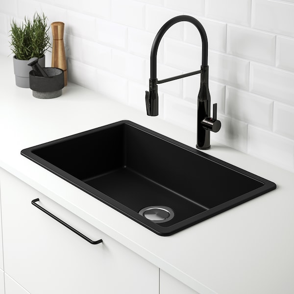 IKEA KILSVIKEN sink, black quartz composite, 28 3/8x18 1/8 in , IKEA Sale | 36951KEHI