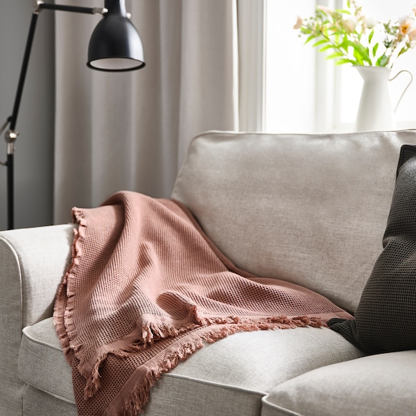 IKEA KLOTSTARR throw, pale pink, 51x67 in , IKEA Sale | 40896OJRX