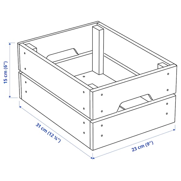 IKEA KNAGGLIG Box, pine, 9x12 ¼x6 in , IKEA Sale | 02963OUAR