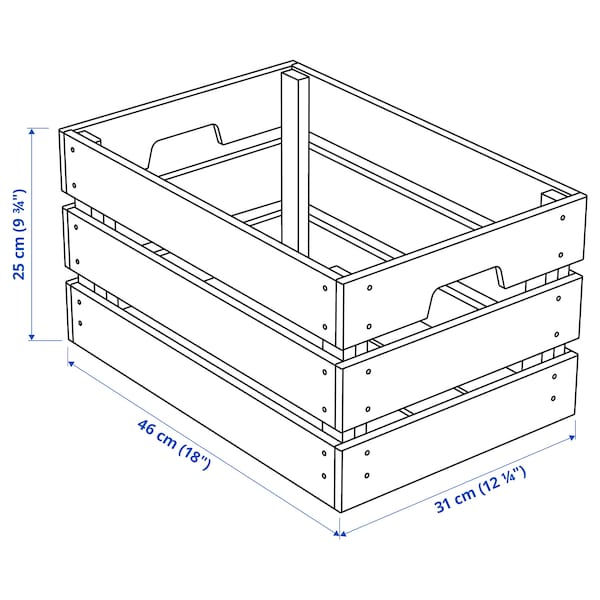 IKEA KNAGGLIG box, pine, 18x12 ¼x9 ¾ in , IKEA Sale | 60981QJCN