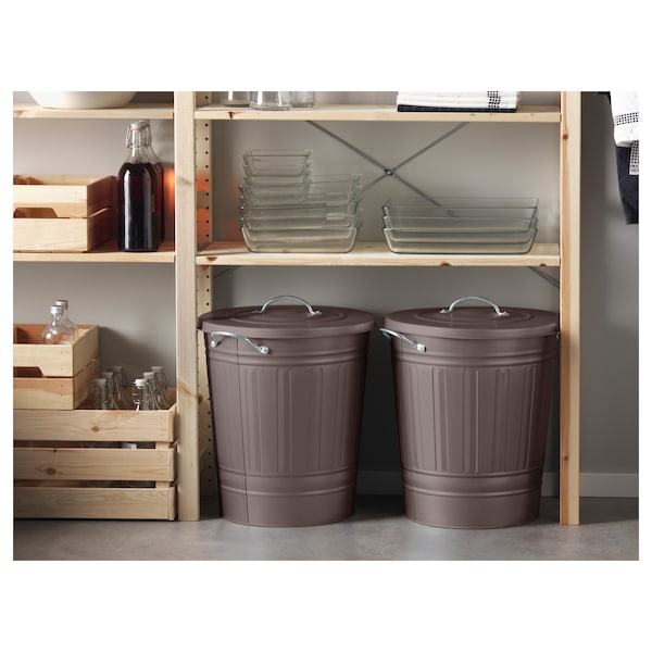 IKEA KNODD bin with lid, gray, 11 gallon , IKEA Sale | 95234VXZK