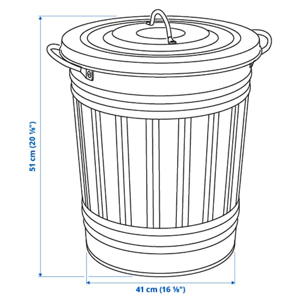 IKEA KNODD bin with lid, gray, 11 gallon , IKEA Sale | 95234VXZK