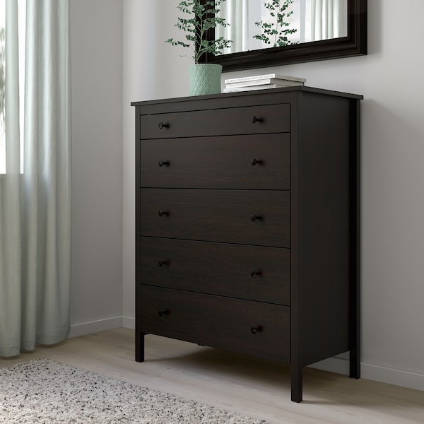 IKEA KOPPANG 5-drawer chest, black-brown, 35 3/8x44 7/8 in , IKEA Sale | 04528ORAM