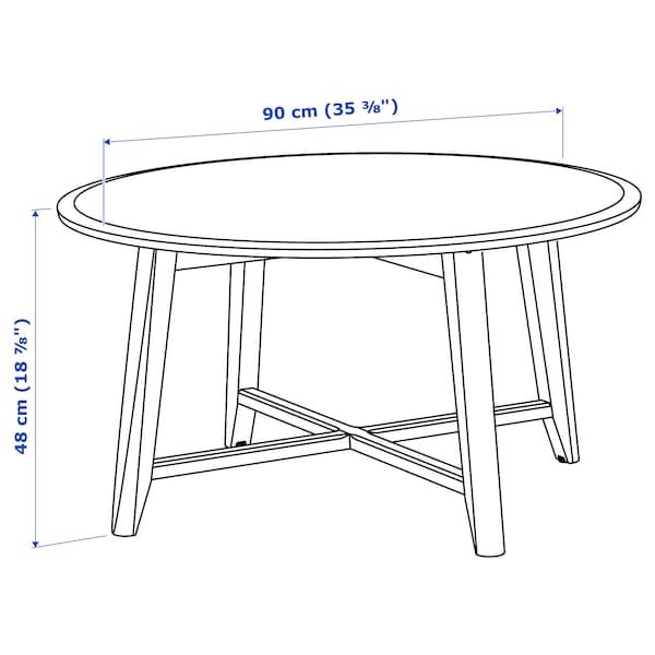 IKEA KRAGSTA Coffee table, white, 35  3/8 in , IKEA Sale | 54927QIJS