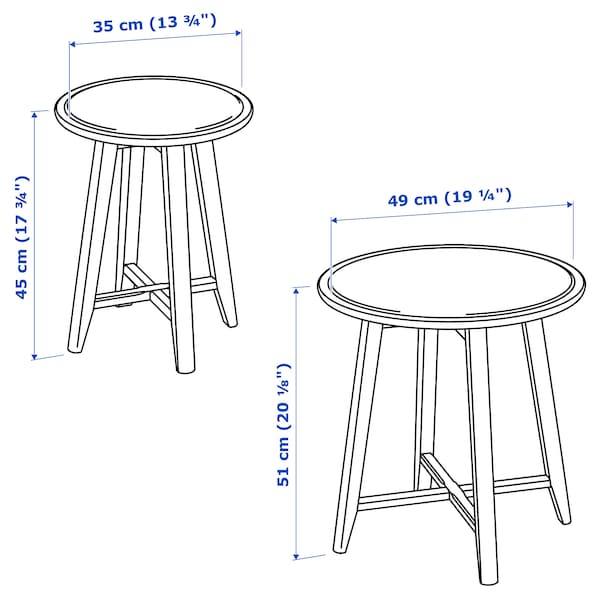 IKEA KRAGSTA Nesting tables, set of 2, black , IKEA Sale | 61370EVIQ