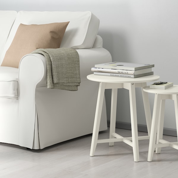 IKEA KRAGSTA Nesting tables, set of 2, white , IKEA Sale | 14657LWTV