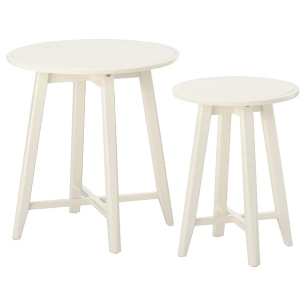 IKEA KRAGSTA Nesting tables, set of 2, white , IKEA Sale | 14657LWTV