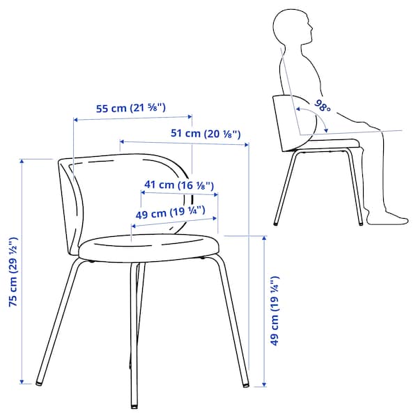 IKEA KRYLBO chair, Tonerud blue , IKEA Sale | 75618SLZO