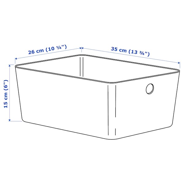 IKEA KUGGIS box, transparent black, 10 ¼x13 ¾x6 in , IKEA Sale | 28675KEWG