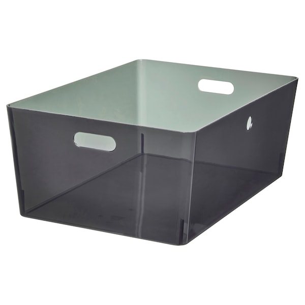 IKEA KUGGIS box, transparent black, 14 ½x21 ¼x8 ¼ in , IKEA Sale | 78031ARQE