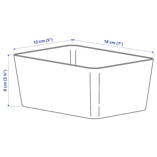 IKEA KUGGIS box, transparent black, 5x7x3 ¼ in , IKEA Sale | 57924MGAT