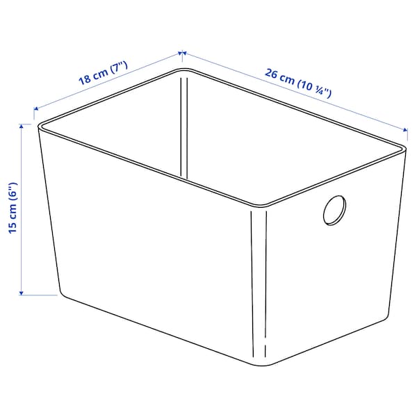 IKEA KUGGIS box, transparent black, 7x10 ¼x6 in , IKEA Sale | 85072XEUR