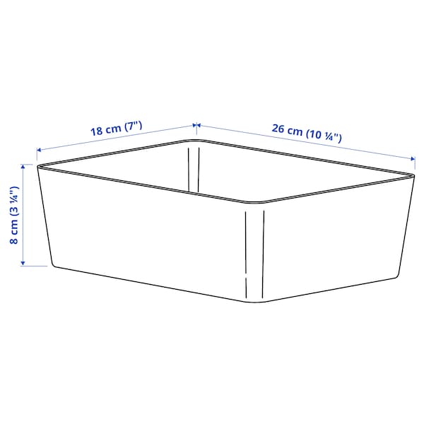 IKEA KUGGIS box, white, 7x10 ¼x3 ¼ in , IKEA Sale | 97432JRHI