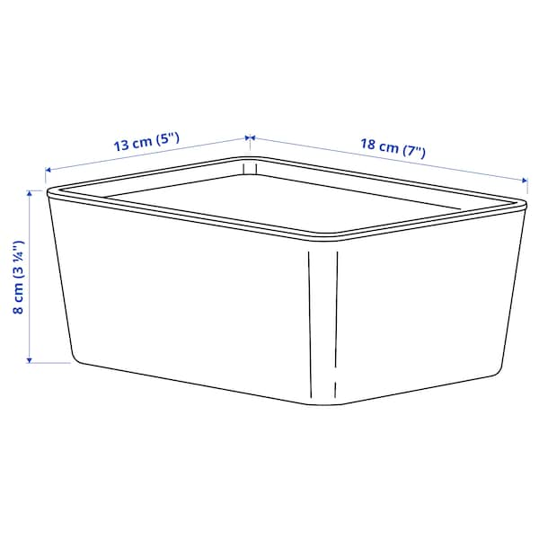 IKEA KUGGIS box with lid, transparent black, 5x7x3 ¼ in , IKEA Sale | 91573LVWR