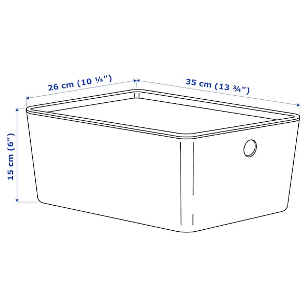 IKEA KUGGIS box with lid, transparent black, 10 ¼x13 ¾x6 in , IKEA Sale | 08152SXAP