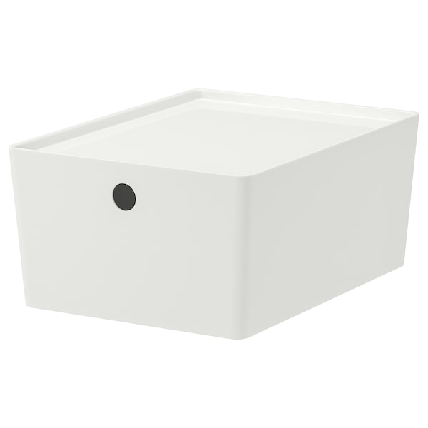 IKEA KUGGIS box with lid, white, 10 ¼x13 ¾x6 in , IKEA Sale | 65038WNAQ