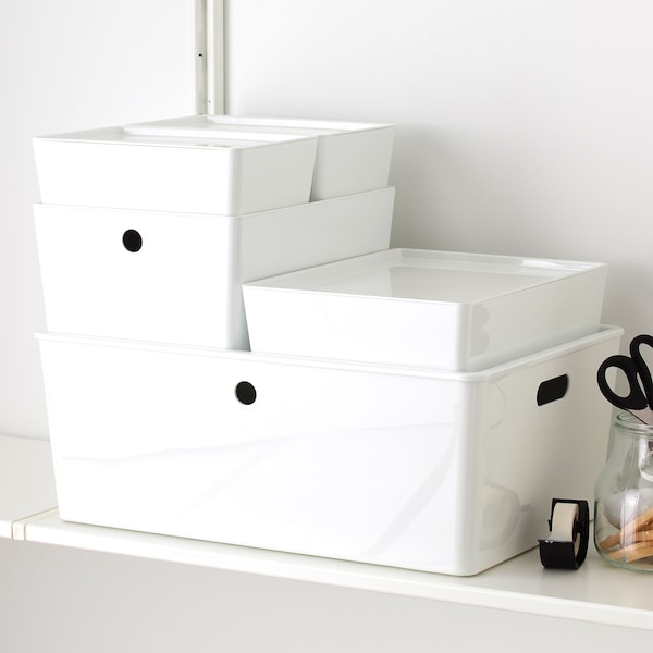 IKEA KUGGIS lid, white, 10 ¼x13 ¾ in , IKEA Sale | 79458AZLM