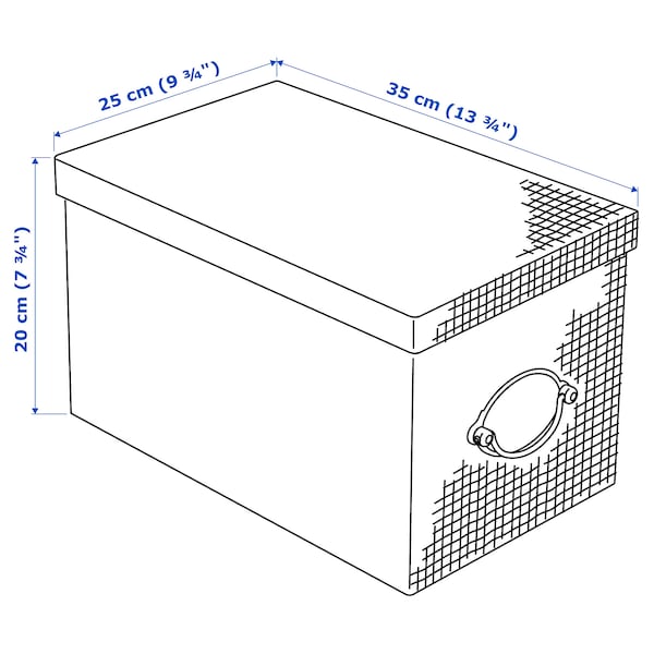 IKEA KVARNVIK Storage box with lid, beige, Length: 13 ¾ in. Learn more! , IKEA Sale | 07198YDEL