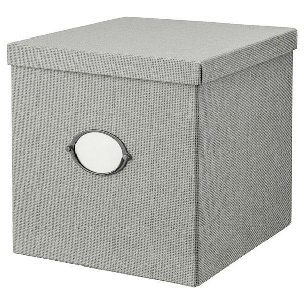 IKEA KVARNVIK Storage box with lid, gray , IKEA Sale | 54189DCBT