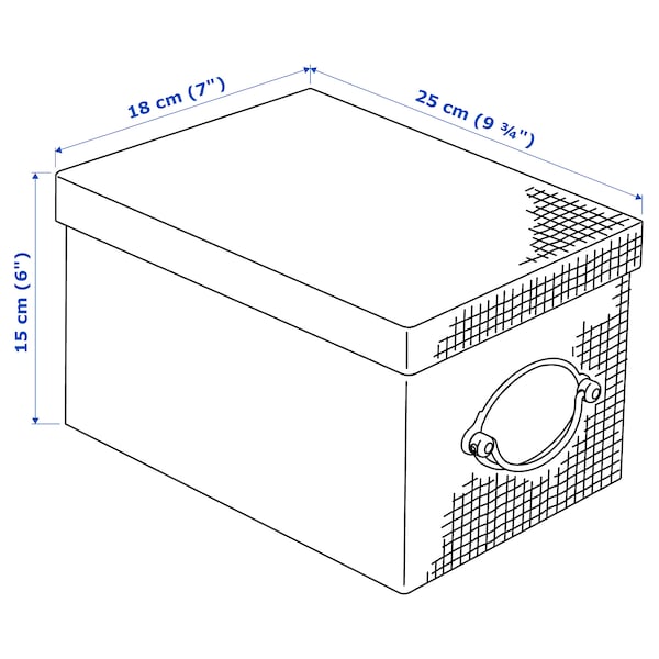 IKEA KVARNVIK storage box with lid, gray, 7x9 ¾x6 in , IKEA Sale | 68750MWDQ