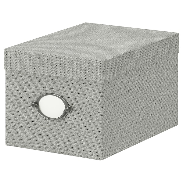 IKEA KVARNVIK storage box with lid, gray, 7x9 ¾x6 in , IKEA Sale | 68750MWDQ