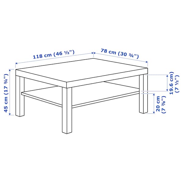 IKEA LACK Coffee table, black-brown, 46  1/2x30  3/4 in , IKEA Sale | 24671GBXC