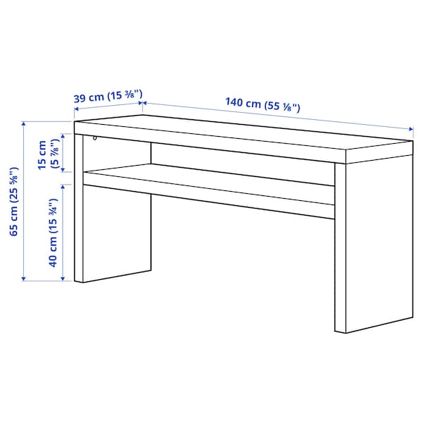 IKEA LACK console table, white stained oak, 55 1/8x15 3/8 in , IKEA Sale | 97548KMSJ