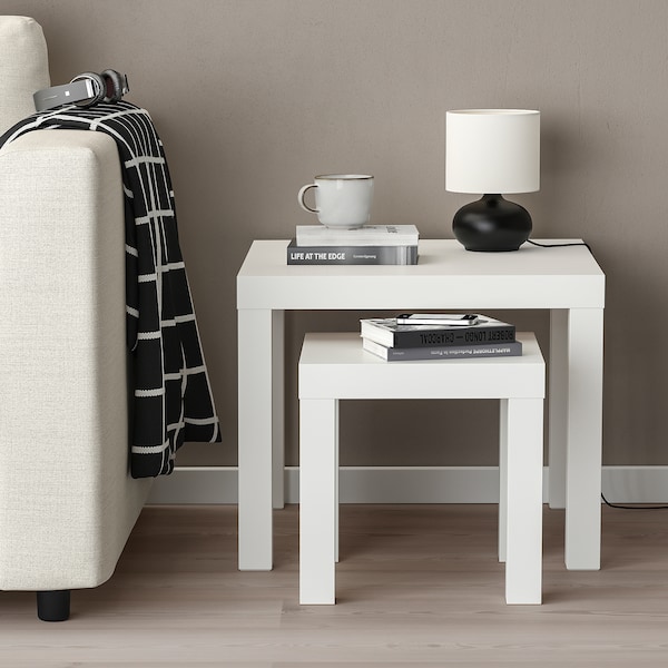 IKEA LACK nesting tables, set of 2, white , IKEA Sale | 81973EKSQ