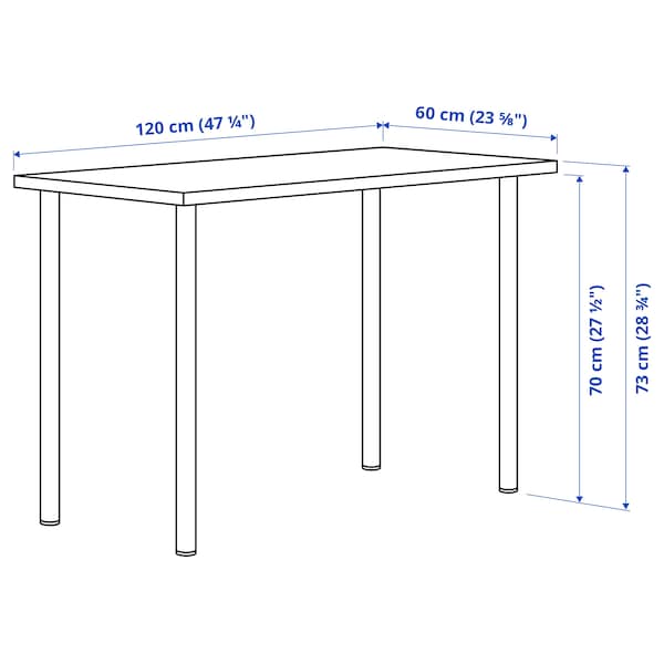 IKEA LAGKAPTEN / ADILS desk, gray-turquoise/black, 47 1/4x23 5/8 in , IKEA Sale | 49876FPSZ