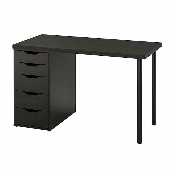 IKEA LAGKAPTEN / ALEX desk, black-brown/black, 47 1/4x23 5/8 in , IKEA Sale | 50218TKUJ