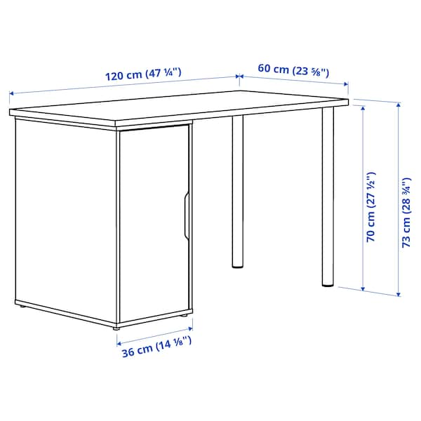 IKEA LAGKAPTEN / ALEX desk, black-brown/black, 47 1/4x23 5/8 in , IKEA Sale | 69215ZOJF